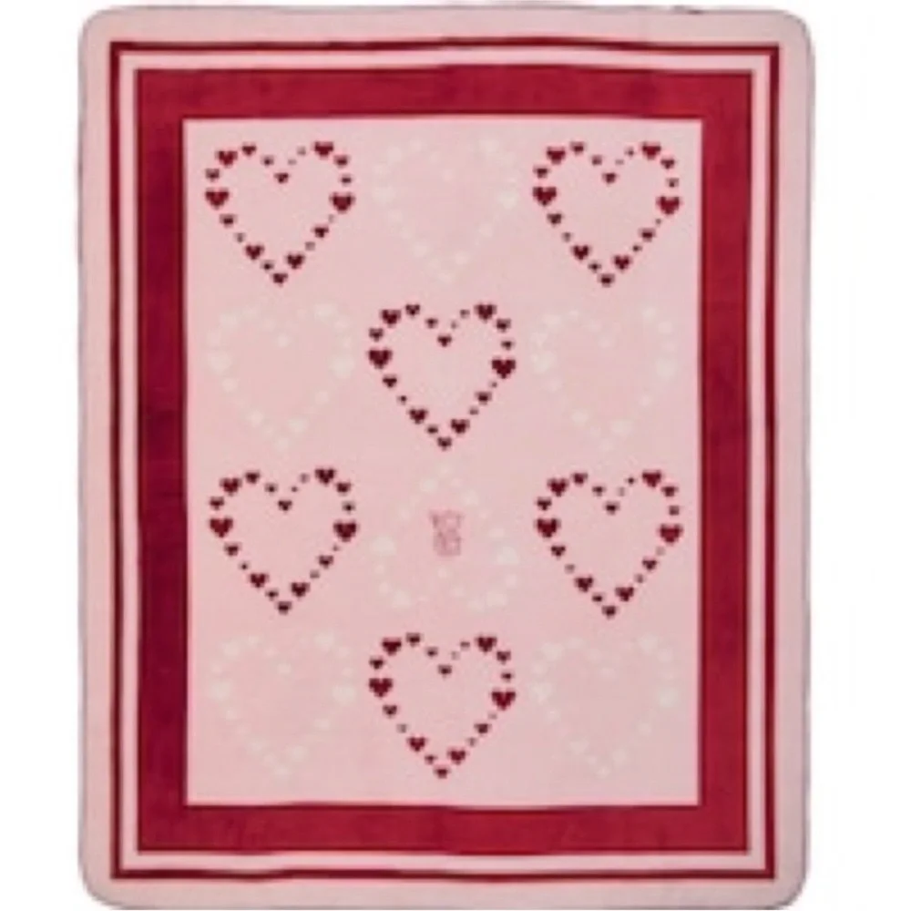 VICTORIA'S SECRET SHERPA FLEECE BLANKET 2026 PINK THROW VALENTINES DAY 50